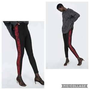 Zara Side Stripe Legging Sz M